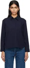 Apc Navy Chelsea Shirt In Iak Dark Navy