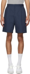 Apc Navy Crew Shorts In Iak Dark Navy