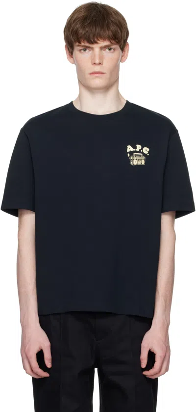 Apc Navy Disco T-shirt In Blue