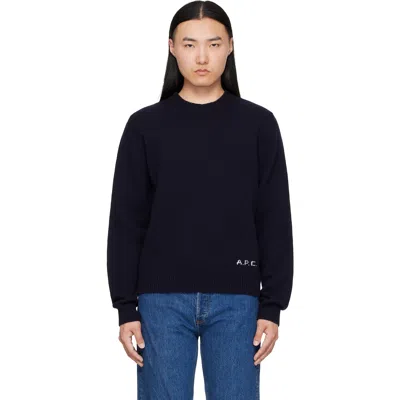 A.P.C. NAVY EDMOND SWEATER