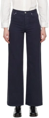 Apc Navy Elisabeth Jeans In Iak Dark Navy
