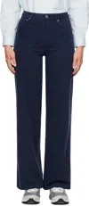 Apc Navy Elisabeth Jeans In Iak Dark Navy