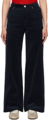 Apc Elisabeth Trousers In Iak Dk Navy