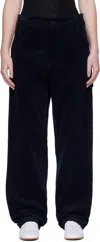 Apc Navy Fergus Trousers In Blue