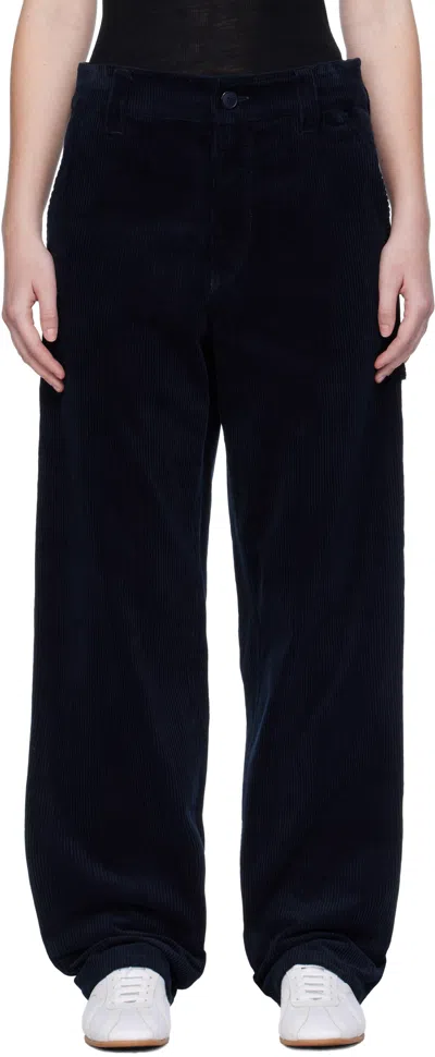 Apc Navy Fergus Trousers In Blue
