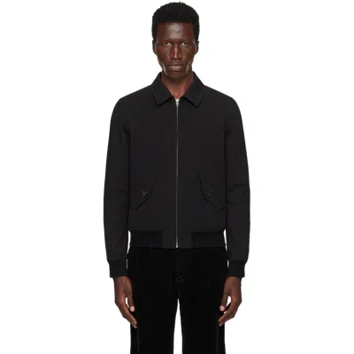 A.p.c. Navy Gaspard Cotton-wool Blend Jacket In Lzz Black