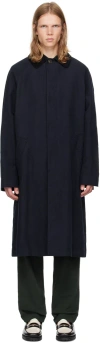 Apc Navy Gaspard Rain Coat In Iak Dark Navy