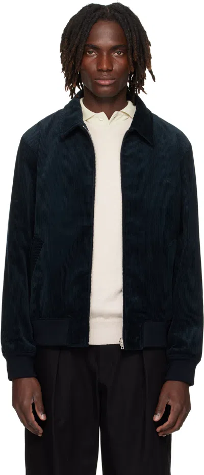 Apc Navy Gilles Jacket In Black