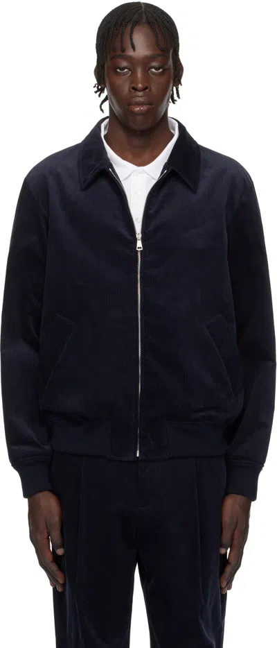 Apc Navy Gilles Jacket In Iau Night Blue