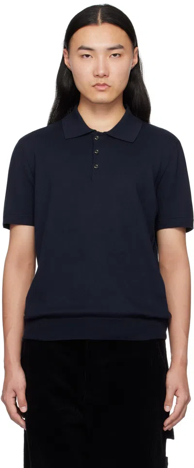 Apc Navy Grégoire Polo In Iak Dark Navy