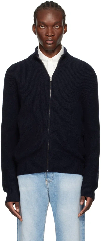 Apc Navy Heath Sweater In Iak Dark Navy