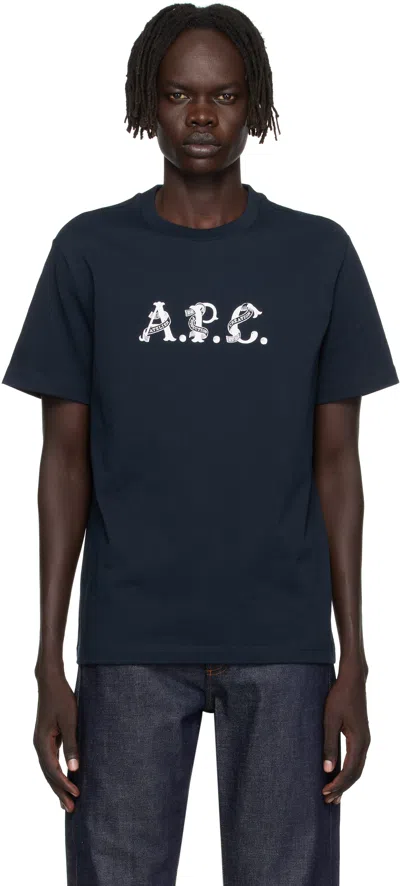APC NAVY HUGO T-SHIRT