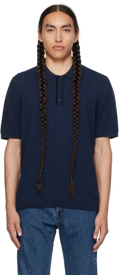 Apc Men's Jacky Polo Shirt In Marine Noir