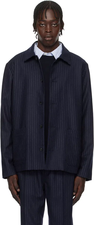 Apc Navy Kerlouan Doublée Jacket In Iak Dark Navy