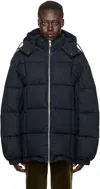 Apc Navy Kyle Puffer Jacket In Iak Dk Navy