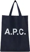 Apc Navy Lou Mini Anses Tote In Iai Indigo