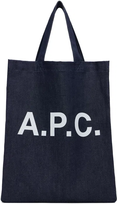 Apc Navy Lou Mini Anses Tote In Iai Indigo