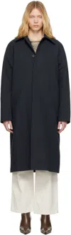 Apc Navy Mac Eduoard Trench Coat In Iau Night Blue