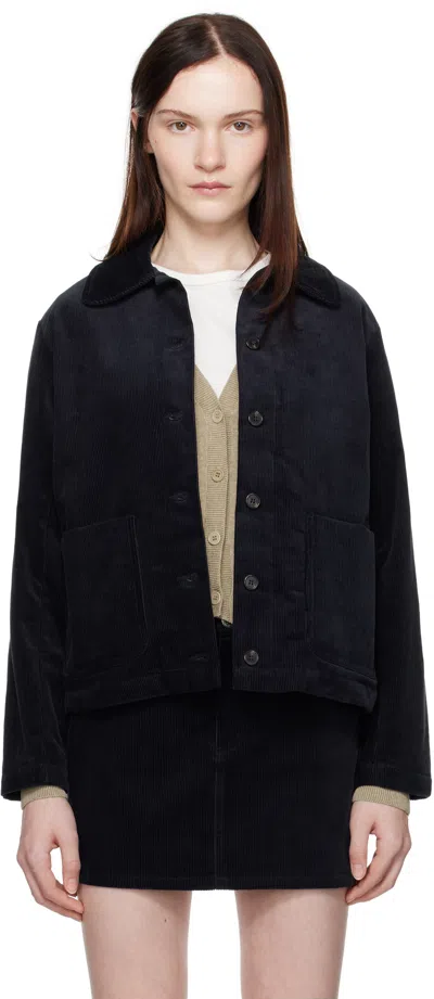 Apc Navy Mackie Jacket In Iau Night Blue