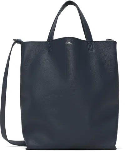 Apc Navy Maiko Medium Shopping Tote In Iak Dark Navy