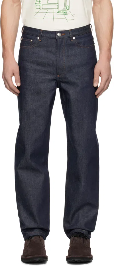 Apc Navy Martin Jeans In Iai Indigo