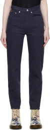 Apc Navy Martin Jeans In Iak Dark Navy