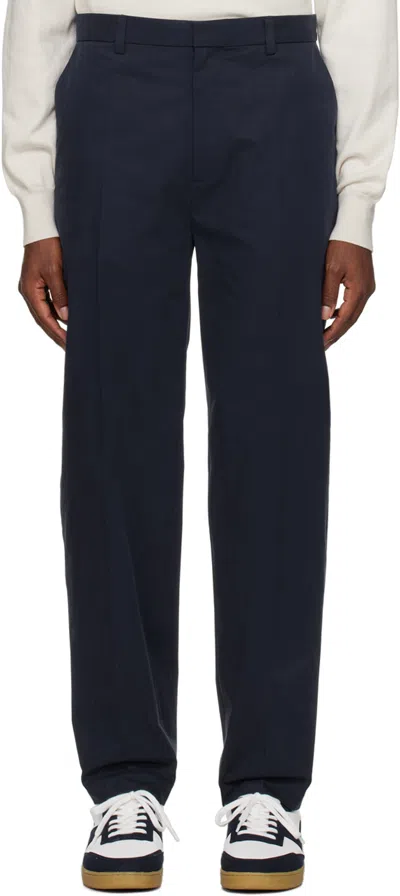 Apc Navy Massimo Trousers In Iaj Marine