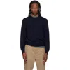 A.p.c. Navy Matthieu Wool Sweater In Iak Dark Navy