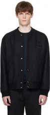 Apc Navy Micka Bomber Jacket In Black