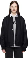 Apc Navy Micky Bomber Jacket In Iak Dark Navy