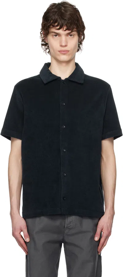 Apc Navy Nicolo Shirt In Iak Dark Navy