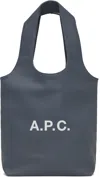 Apc Navy Ninon Small Tote In Iak Dark Navy