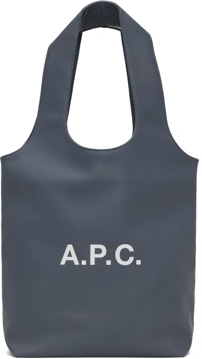 Apc Navy Ninon Small Tote In Iak Dark Navy