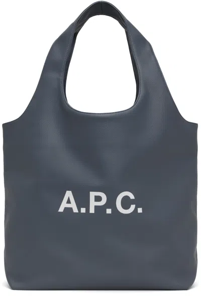 Apc Navy Ninon Tote In Iak Dark Navy