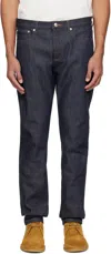 Apc Navy Petit New Standard Jeans In Iai Indigo