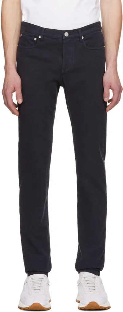 Apc Navy Petit New Standard Jeans In Iak Dark Navy