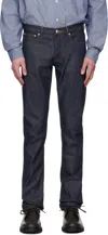 Apc Navy Petit Standard Jeans In Iai Indigo