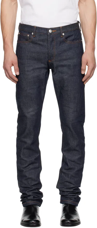 Apc Navy Petit Standard Jeans In Iai Indigo