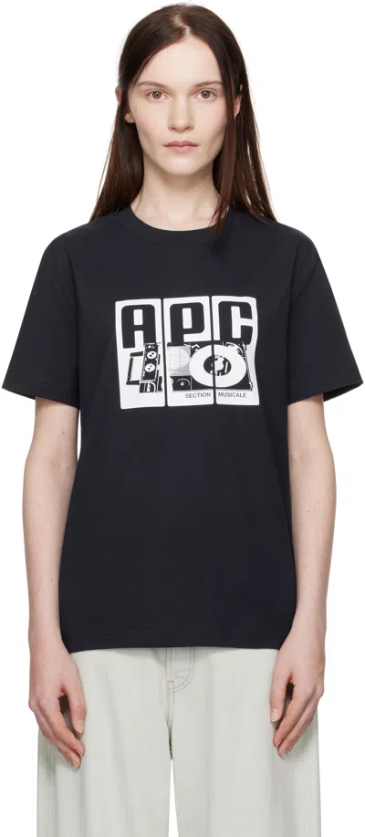 Apc Navy Platine T-shirt In Iak Dark Navy