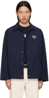 Apc Navy Regis Jacket In Blue