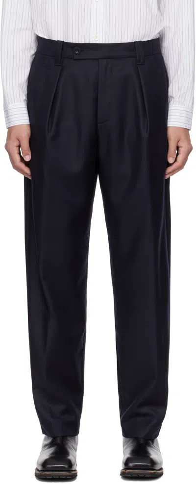 Apc Navy Renato Trousers In Iak Dark Navy