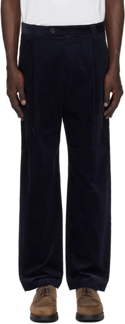 Apc Navy Renato Trousers In Iau Night Blue