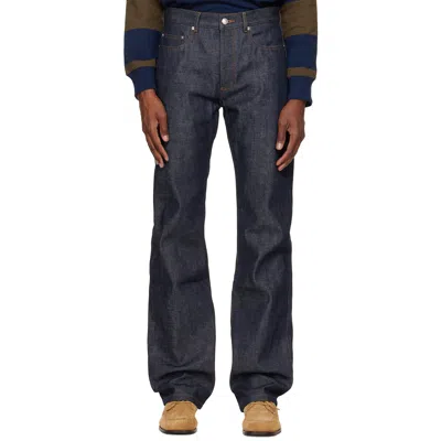 A.p.c. Navy Rescue Jeans In Iai Indigo