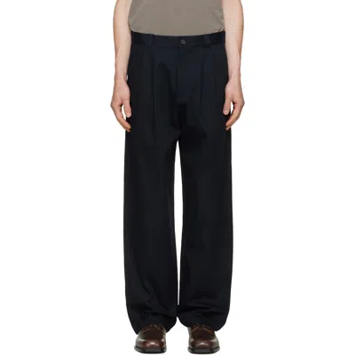 A.p.c. Ricky Straight-leg Pleated Organic Cotton Trousers In Blue