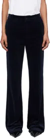 Apc Navy Rosemary Trousers In Blue