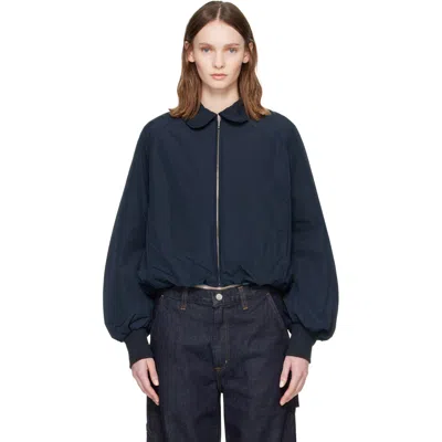 A.p.c. Navy Salome Blouson Jacket In Blue