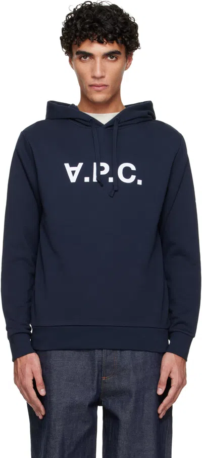 Apc Navy Standard Grand 'vpc' Hoodie In Blue