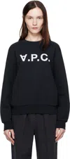 Apc Navy Standard Grand 'vpc' Sweatshirt In Tiq Dark Navy/ecru