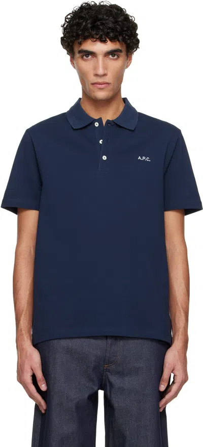 Apc Navy Standard Polo In Blue