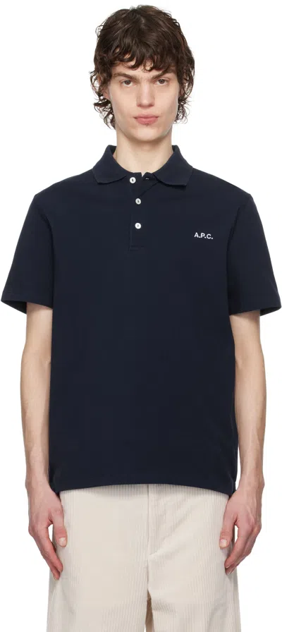 Apc Navy Standard Polo In Iak Dark Navy